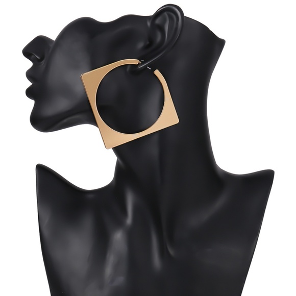 Fashion Hoop Earrings GOLD SILVER - Picture 3 of 8